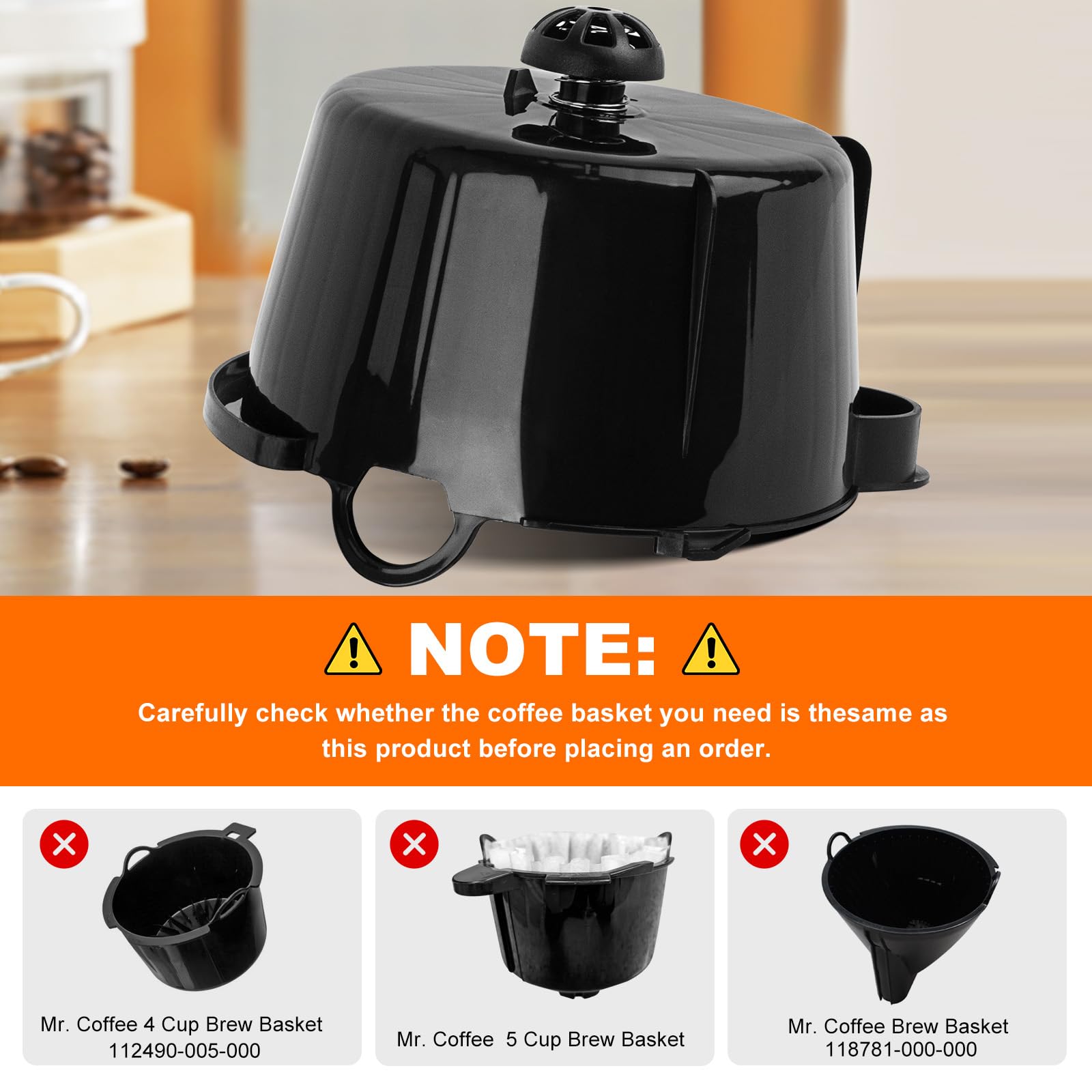 Mr. Coffee Replacement Brew Basket 185774-000-000 - Compatible with PJX23-DW12 & DW13 Coffee Makers | Perfect for Home & Office Use
