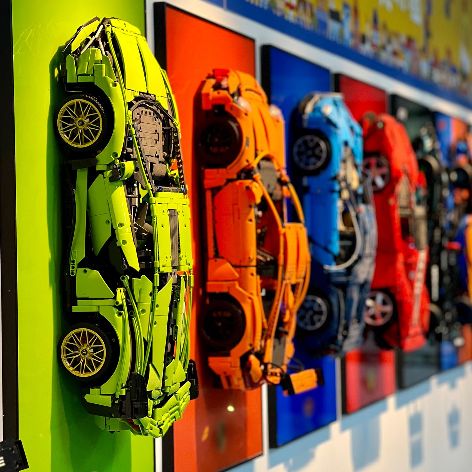 iLuane Lego Technic Ferrari Daytona SP3 42143 Display Wallboard - Race Car Model Building Kit for Adults, Wall Mount for Home & Office Décor (Car Not Included) | Perfect for Showcasing Collectibles in Living Rooms, Game Rooms or Man Caves