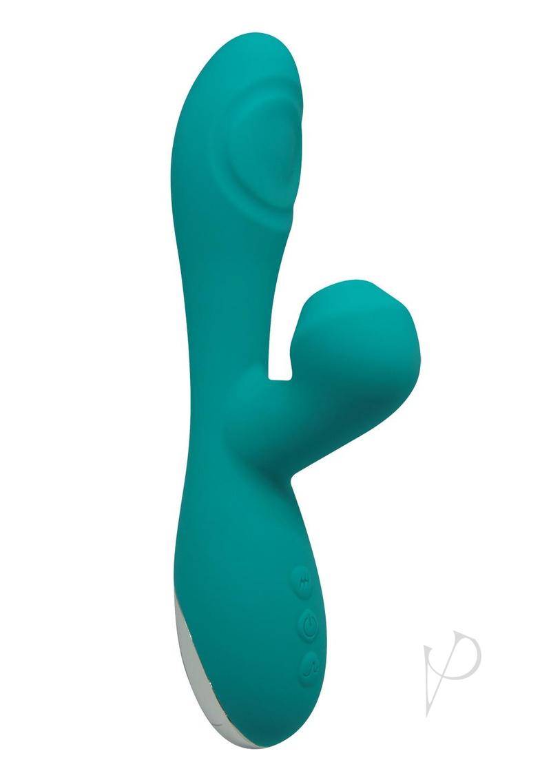 Rechargeable Silicone Rabbit Vibrator - Blue | Alive Caribbean Shine | Waterproof & Powerful for Couples & Solo Play | Perfect for Sensual Massage & Intimate Moments