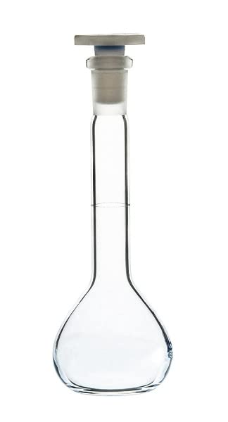 RAWAL'S 25ml Volumetric Flask - Borosilicate Glass with Blue Graduation (±0.080 Tolerance) - Perfect for Chemistry Labs, Scientific Experiments & Precise Liquid Measurements