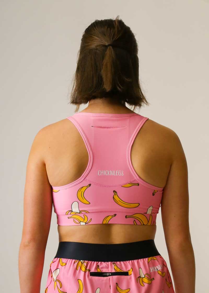 Pink Banana OG Sports Bra - High Support Workout Top for Women - Perfect for Yoga, Running & Gym Fitness