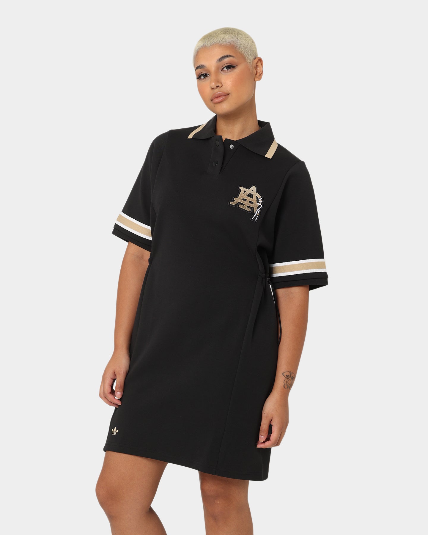 Adidas Women's Modern Collegiate Polo Dress - Black | Athletic Tennis Dress for Women | Perfect for Casual Wear, Golf & Sports Activities
