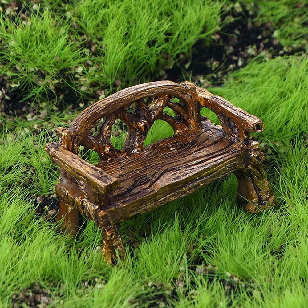 Miniature Resin Fairy Garden Benches - Tiny Chairs for Mini Gardens, Moss Landscapes & Dollhouse Decor - Perfect for Fairy Garden Ornaments, DIY Miniature Scenes & Home Decoration Accessories