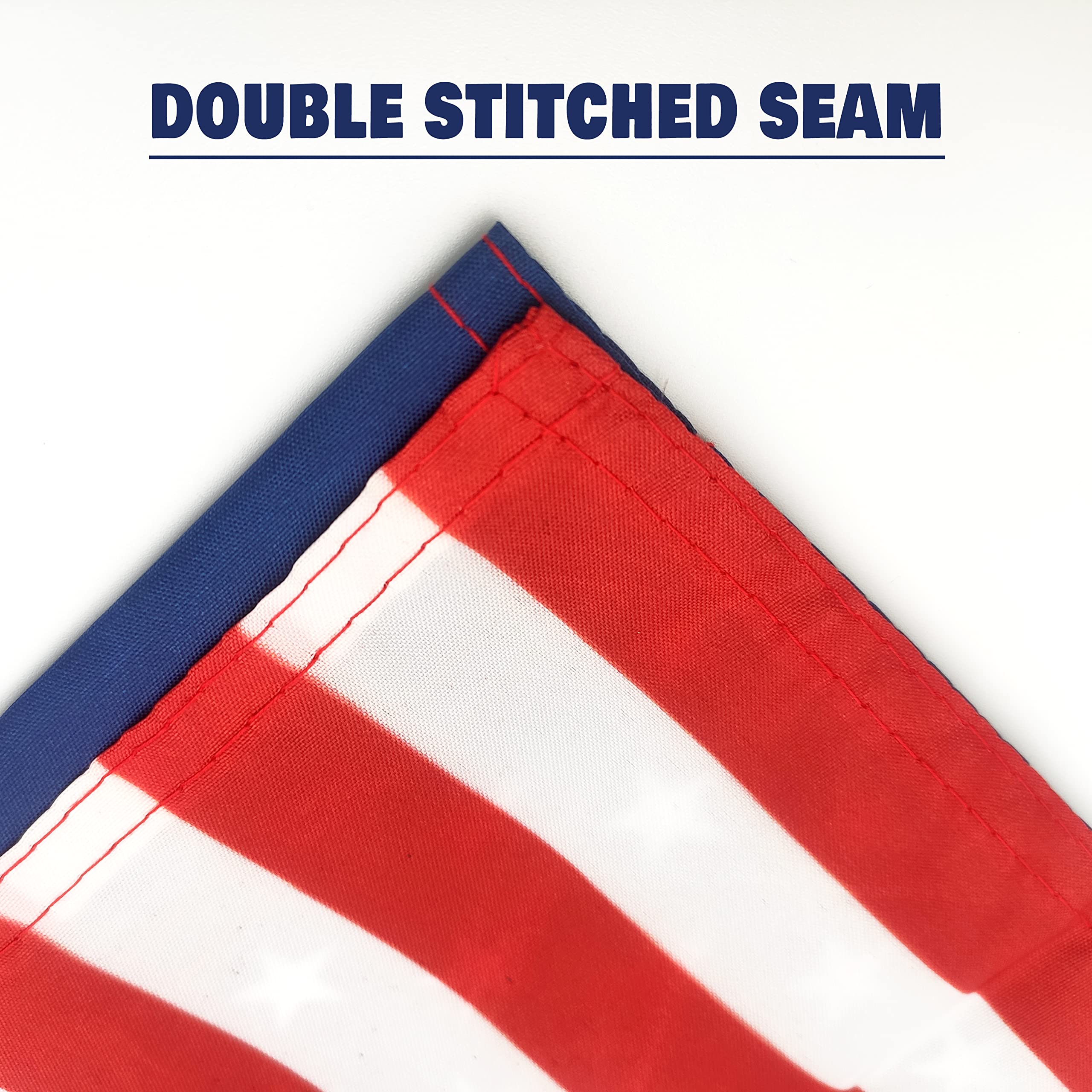2 Pack USA Garden Flag 12x18 Inch - Double Sided American Flag with 3 Layer Silk Fabric & Reinforced Stitching | Patriotic Yard Decoration for Courtyard, Porch, and Outdoor Decor