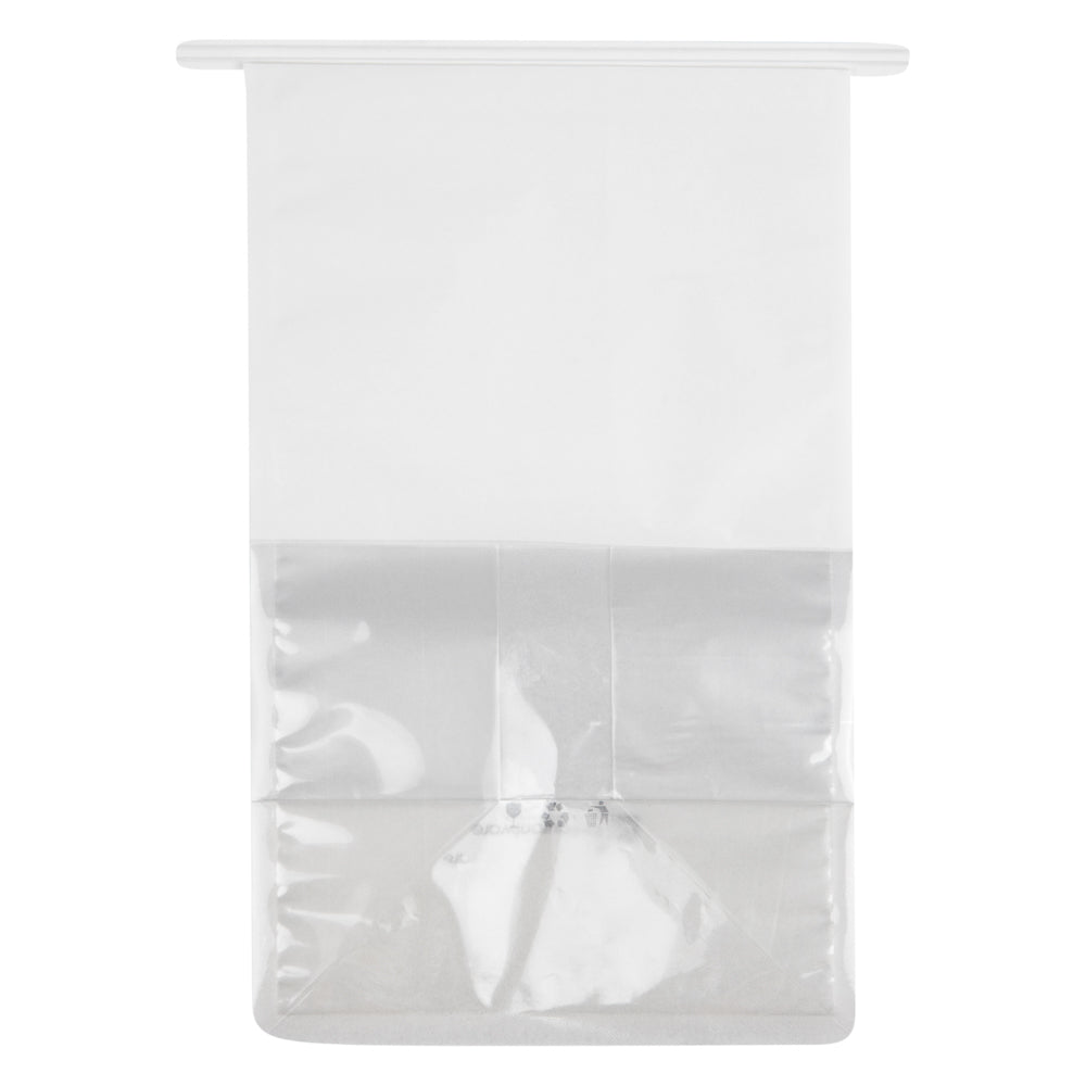 Premium White Cotton Paper Tin Tie Bags with Clear Window - 6.25