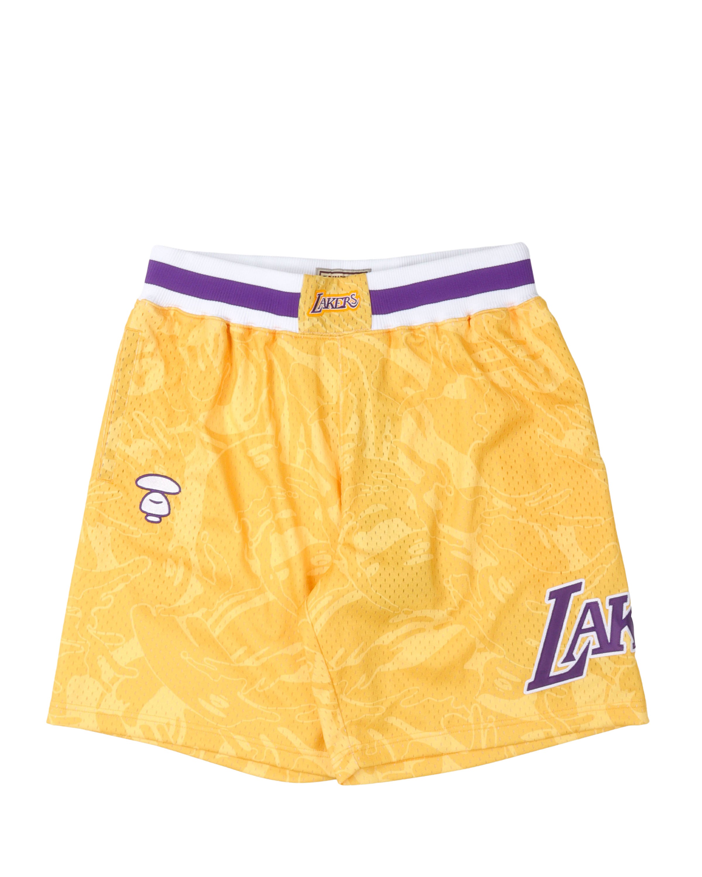 Aape Lakers Basketball Shorts for Men - Stylish & Comfortable NBA Athletic Wear for Gym, Running, and Casual Outfits