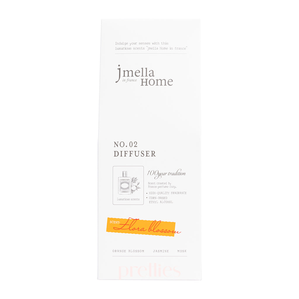 Jmella Home France Fragrance Diffuser - Flora Blossom Scent 180ml | Long-Lasting Aromatherapy for Living Room, Bedroom & Office