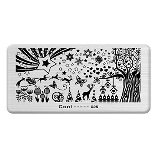 SYGA 1PC Cool Nail Art Stamping Plate - Cooi_025 Style DIY Nail Design Image Transfer Plate for Professional & Home Manicure | Perfect for Nail Salons, Parties & Gift Giving