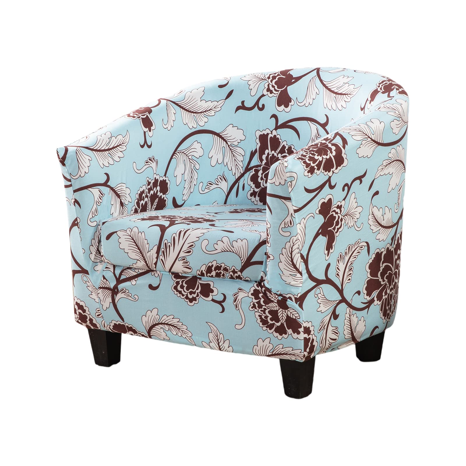 Eco-Ancheng 2-Piece Stretch Club Chair Slipcover - Printed Tub Armchair Cover, Sofa Protector for Living Room | Spill-Resistant, Easy Fit Furniture Protector for Home, Office & Dining Room