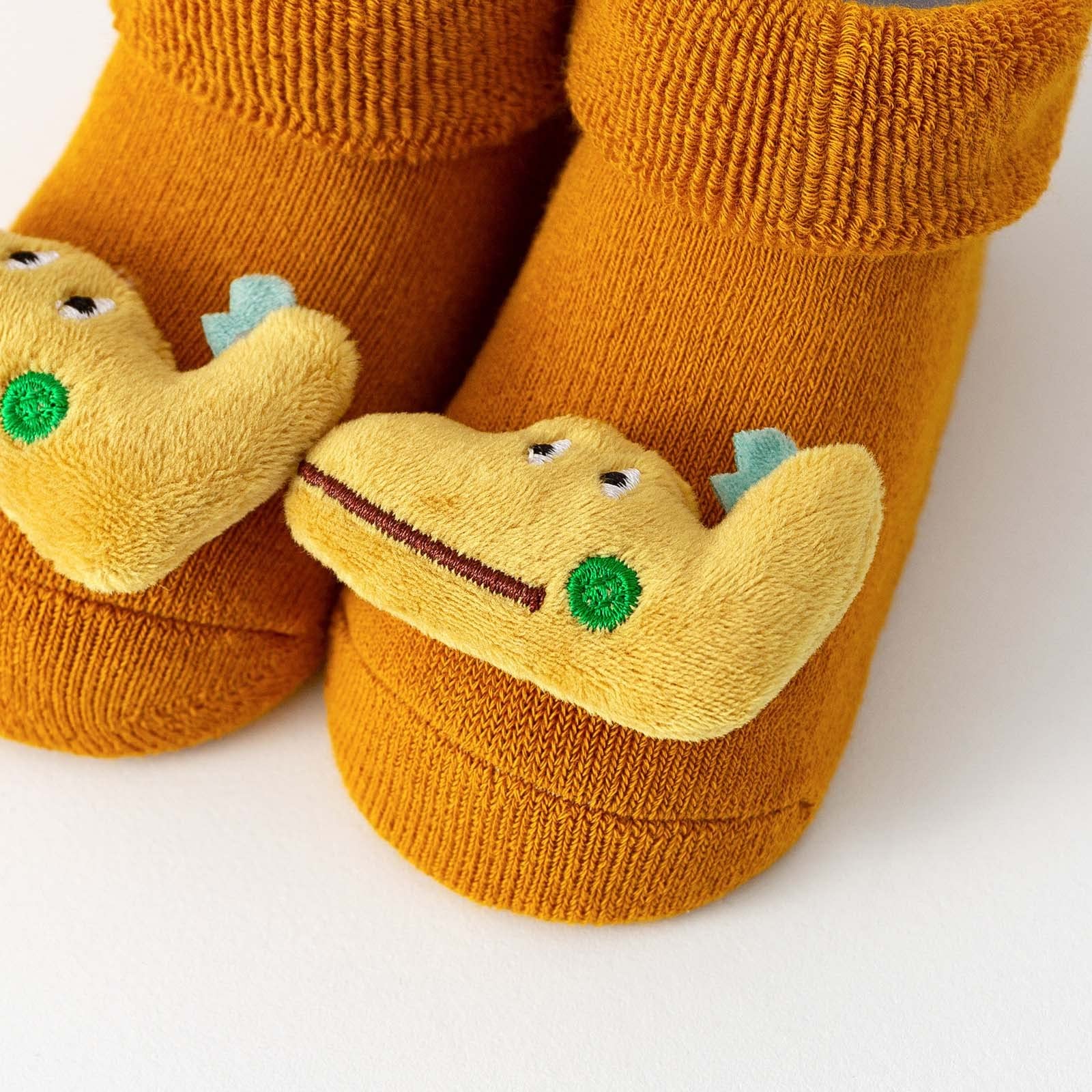 Winter Baby Shoes Non-Slip Dinosaur Lights - Warm Toddler Shoes for Indoor Play