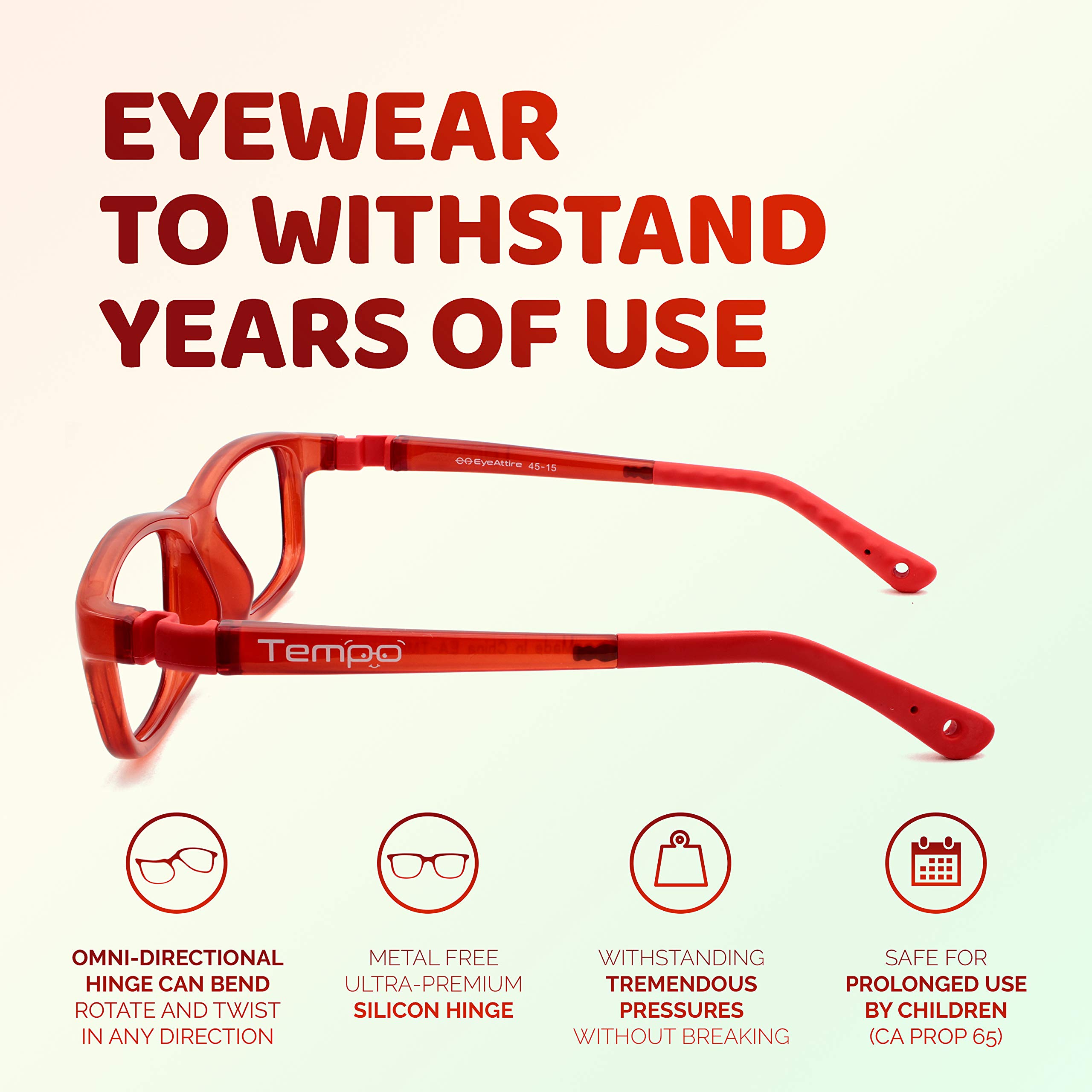 Unbreakable Kids Glasses - Flexible & Durable Children's Eyewear for Active Lifestyles - Perfect for School, Sports, and Outdoor Play - Model 3003