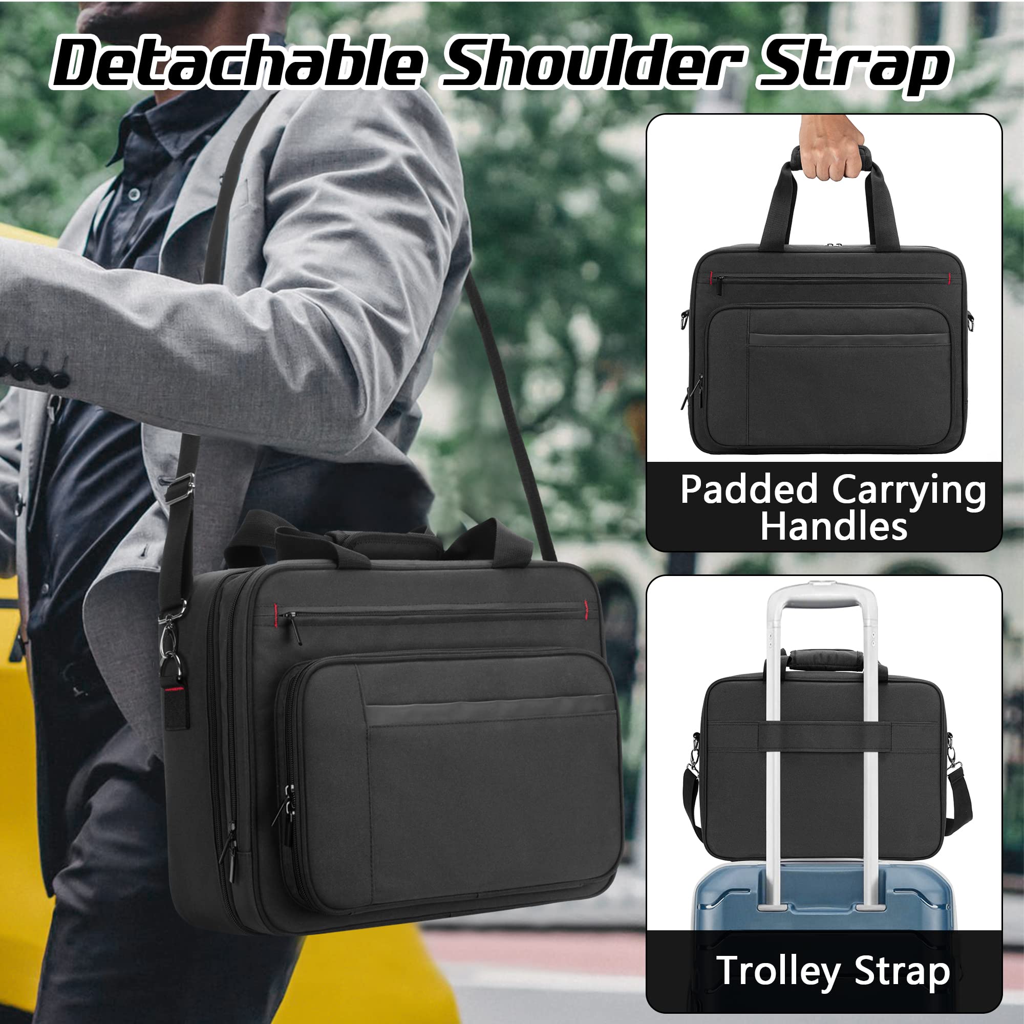 Double-Layer Portable Mobile Printer Storage Bag Compatible with HP Tango/Tango X & Officejet 250/200 - 15.6