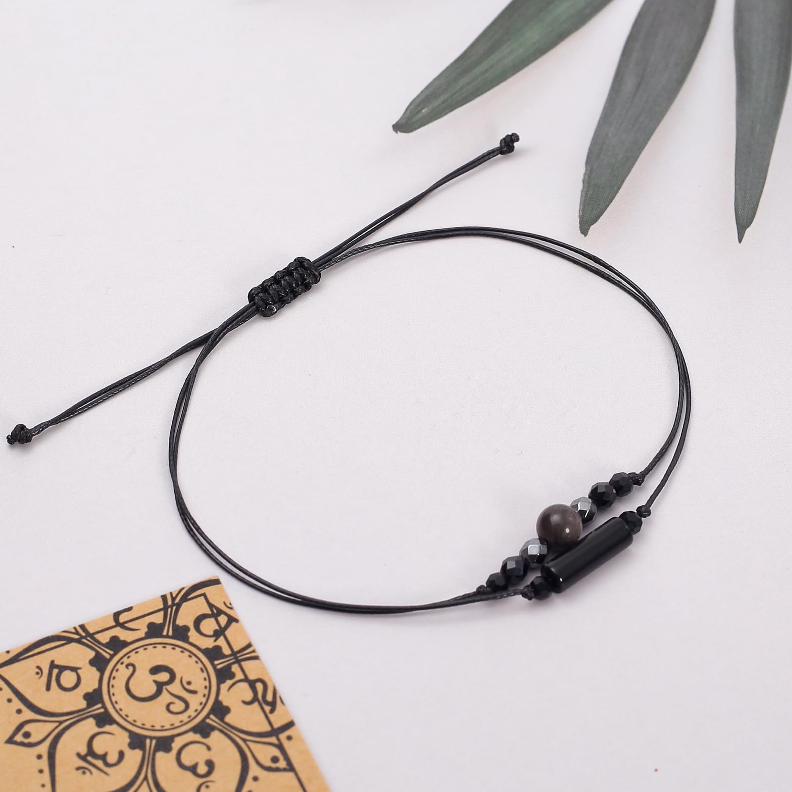 Black Obsidian Protection Bracelet for Women - Empath & Energy Shield, Healing Crystal Stress Relief, Anxiety Calming, Reiki Wish Bracelet - Perfect for Meditation, Spiritual Healing & Positive Energy Gifts