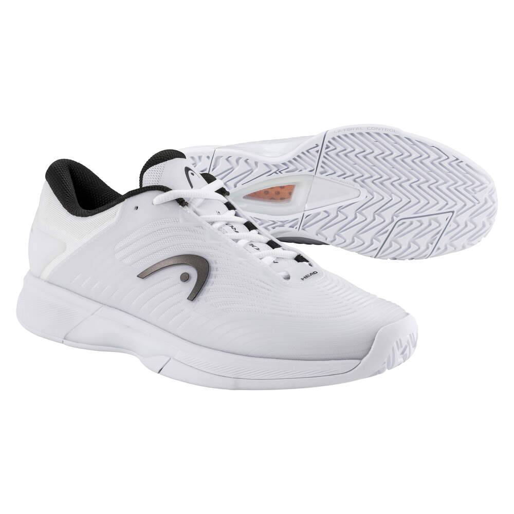 Head Revolt Pro 4.5 Men's Tennis Shoes - Lightweight Performance Court Shoes for Men in White/Black - Perfect for Competitive Play & Training
