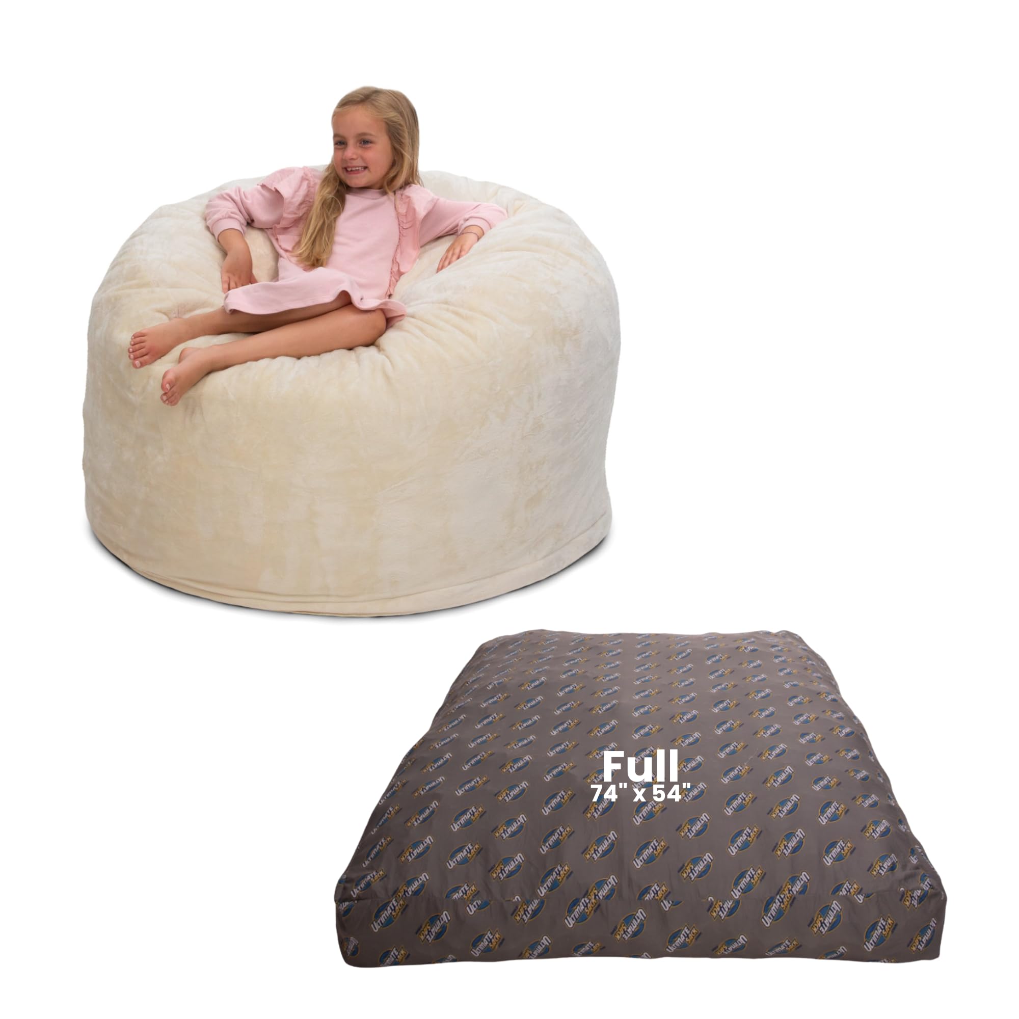 ULTIMATE SACK Convertible Bean Bag Chair to Cozy Sleeper - Versatile Sofa Bed & Futon Alternative for Living Room, Bedroom, Dorm or Guest Room | Comfortable & Stylish Multi-Functional Furniture for Lounging, Napping and Relaxing
