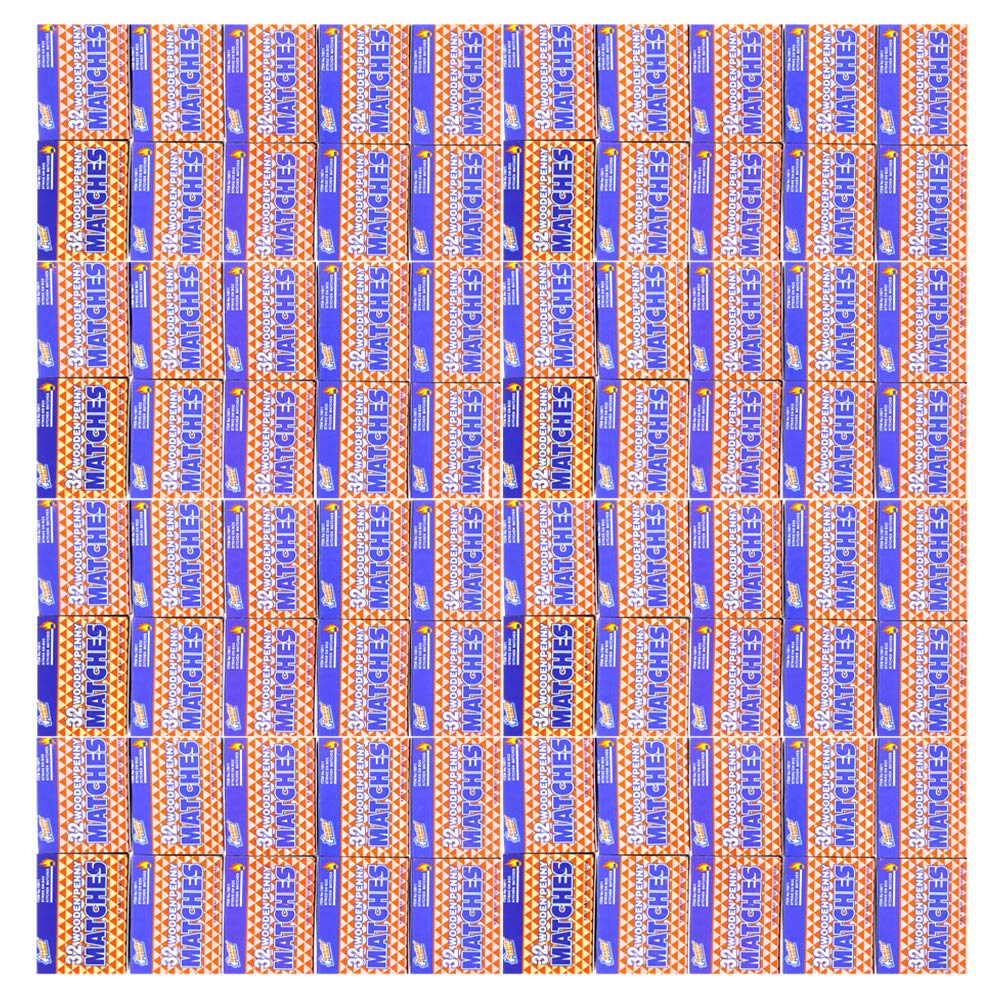 OCD Bargain 32-Count Kitchen Matches - Strike-On-Box Matches for Candles, Camping, Fire Starters & Emergency Use - Perfect for Home, Outdoor Adventures & Survival Kits (80 Matches)