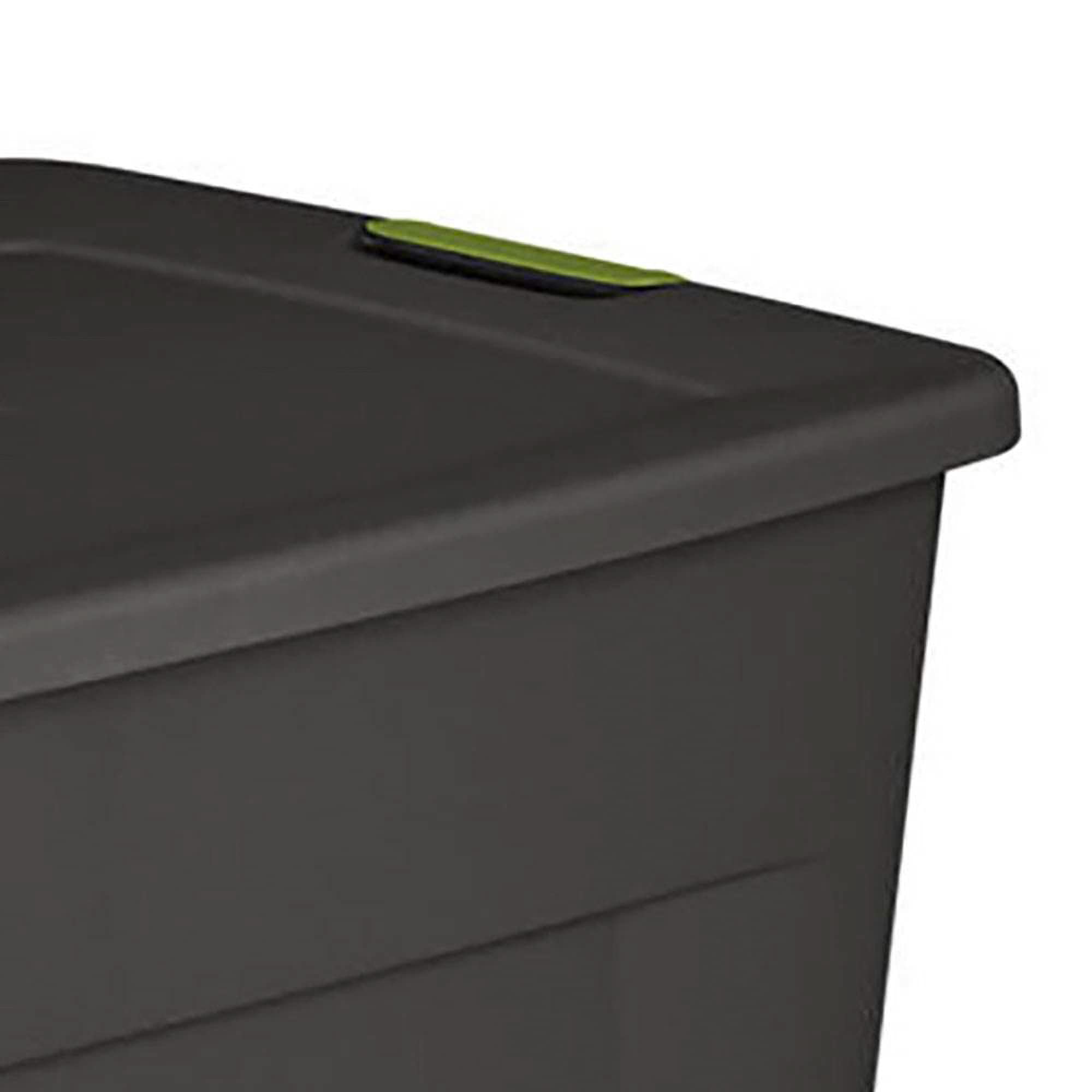 Sterilite 8-Pack 35 Gallon Gray Plastic Storage Bins with Secure Lids - Durable Organizer Containers for Home, Garage, and Office Storage Solutions
