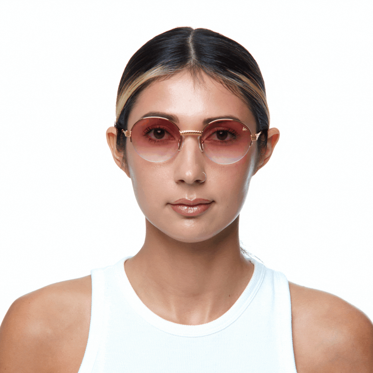 18KT Gold Half Rim Glasses Frame 508 - Premium Eyewear for Men & Women | Perfect for Reading, Fashion & Everyday Wear