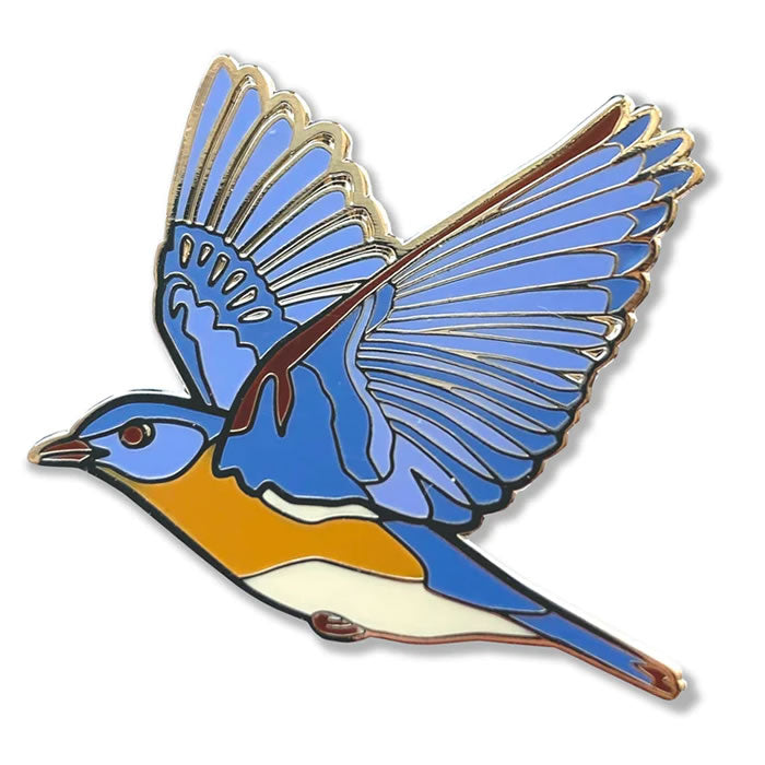 Bird Collective Northern Cardinal & Eastern Bluebird Enamel Pins - Handcrafted Bird Lover Collectibles for Hats, Jackets & Backpacks - Perfect for Nature Enthusiasts & Outdoor Adventures
