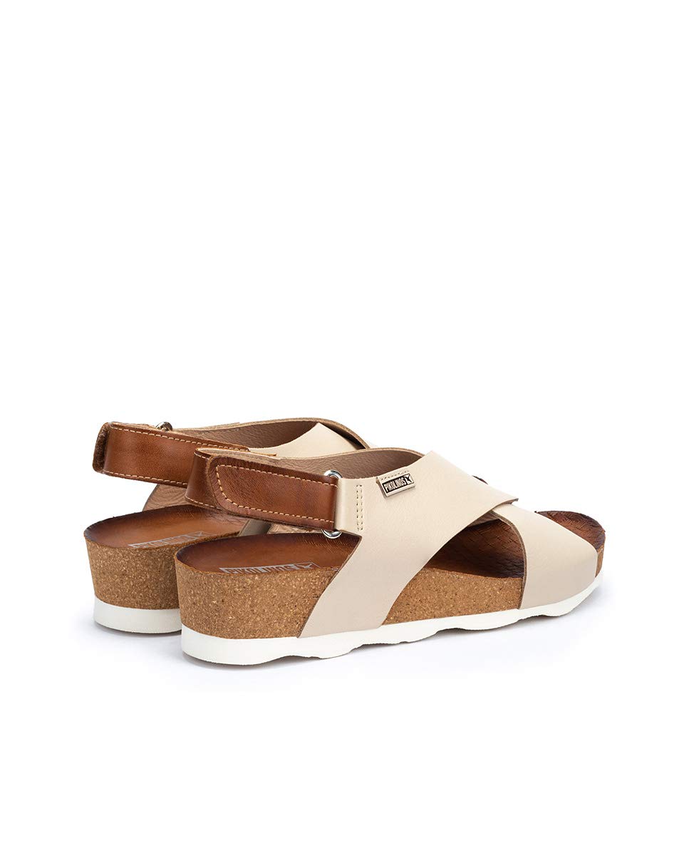 PIKOLINOS Women's Leather Wedge Sandals - Comfortable Mahon Style for Summer, Beach & Casual Outings