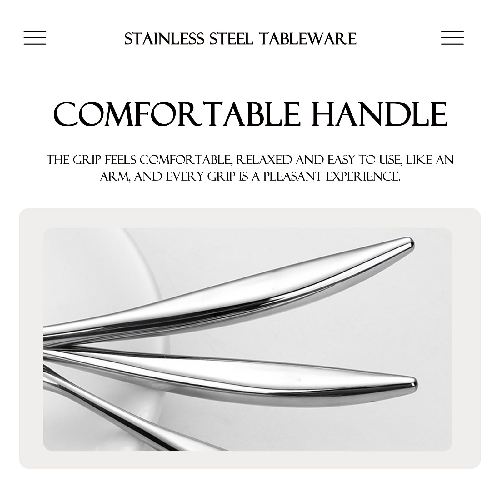 24-Piece Stainless Steel Silverware Set for 6 - Premium Food Grade Flatware with Mirror Polish (Spoons, Forks, Knives) - Dishwasher Safe Cutlery Set for Everyday Dining & Dinner Parties (Silver, 24pcs) - Model s1478