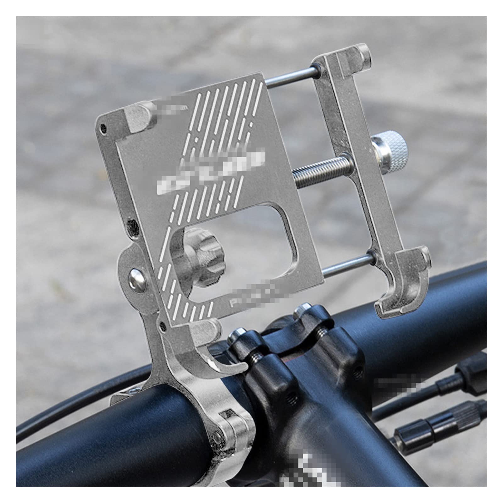 Universal Motorcycle & Bicycle Phone Mount - Aluminum Alloy Phone Holder Stand for iPhone & Android (Black) - Perfect for Adventure Riding & Commuting
