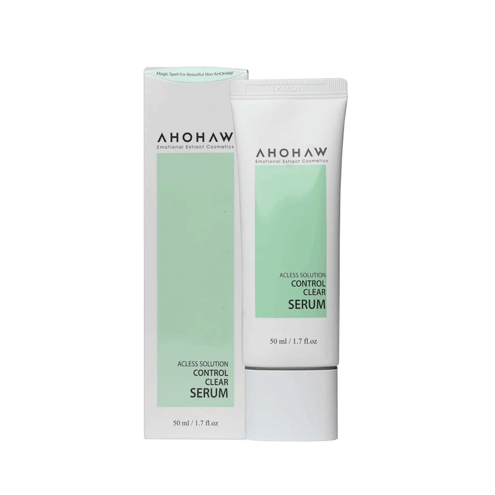 AHOHWA Control Clear Serum 50ml - Oil-Free Acne Treatment for Face, Pore Minimizer & Blemish Care - Perfect for Daily Skincare Routine & Sensitive Skin