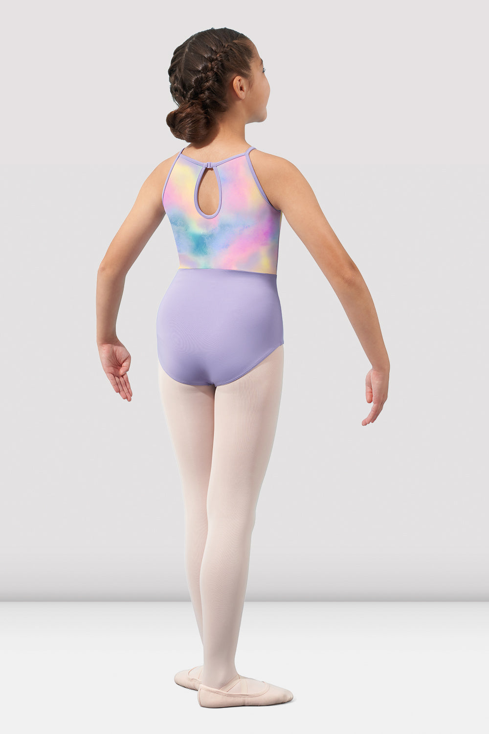 Girls Mirella Watercolor Halter Neck Leotard - Ballet Dancewear for Toddler & Kids - Perfect for Dance Class, Recital & Performance