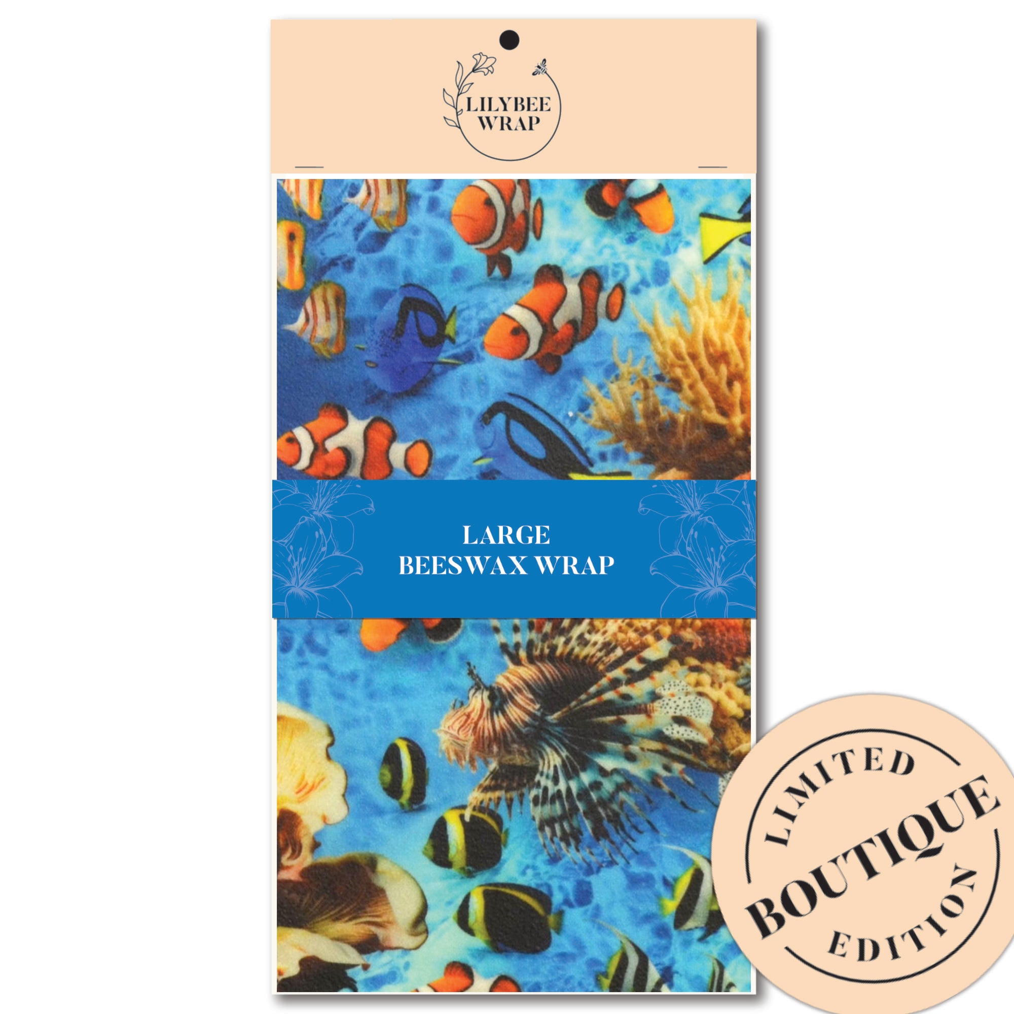 Eco-Friendly Large Beeswax Food Wrap - Reusable Sustainable Alternative to Plastic for Fresh Food Storage | Perfect for Sandwiches, Fruits & Cheese Preservation