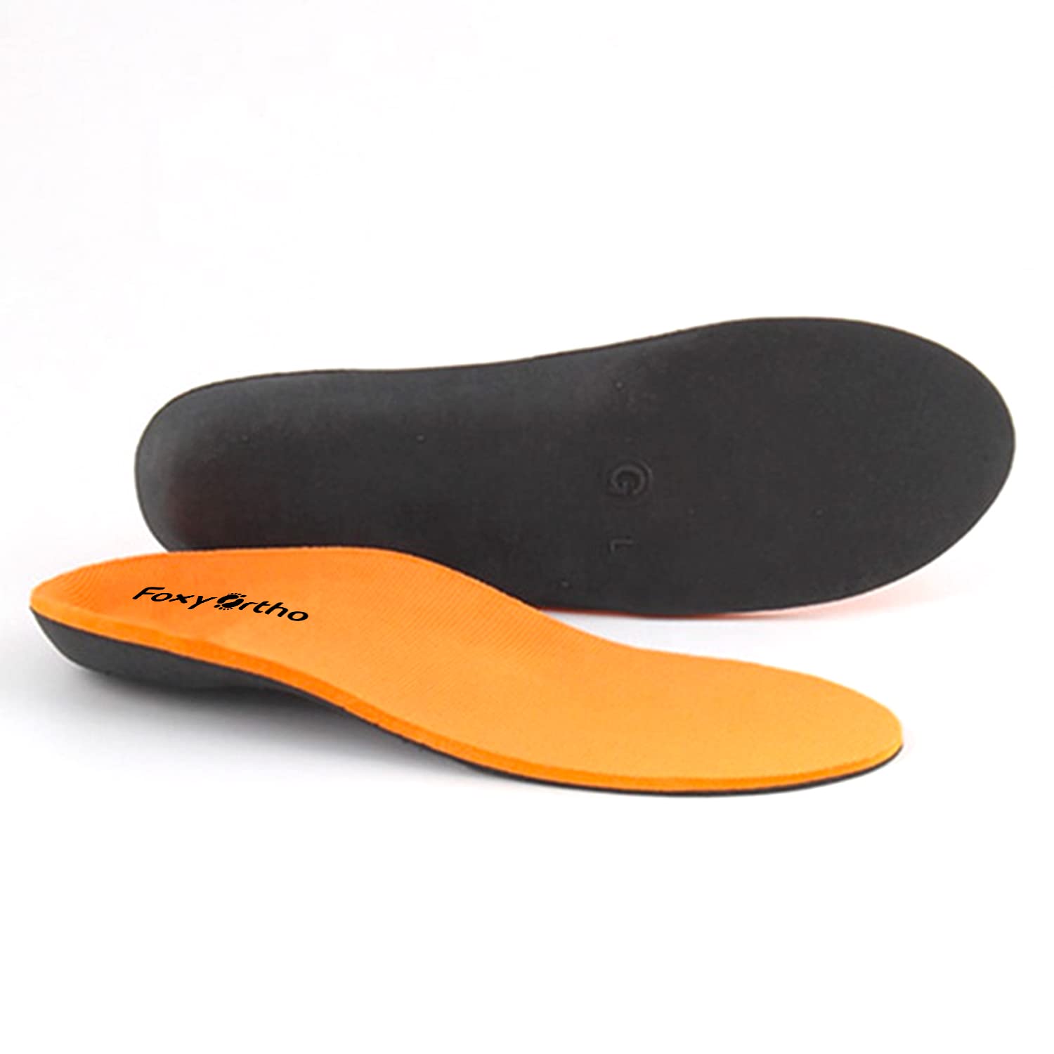 ActiveLife FoxyOrtho Plantar Fasciitis Insoles - Arch Support Orthotic Inserts for Flat Feet, High Arches & Foot Pain Relief - Unisex Orthotics for Men & Women (Men 5-5.5/Women 7-7.5, Orange) - Perfect for Running, Walking & All-Day Comfort