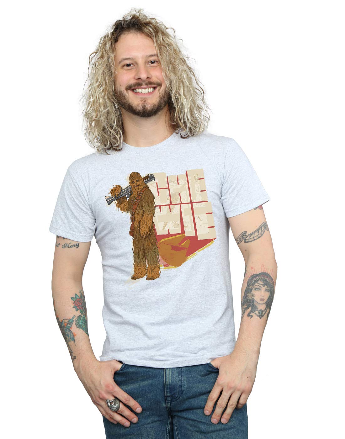 Star Wars Men's Han Solo & Chewbacca T-Shirt - Sport Grey, Medium | Soft Cotton Graphic Tee for Fans, Casual Wear & Cosplay