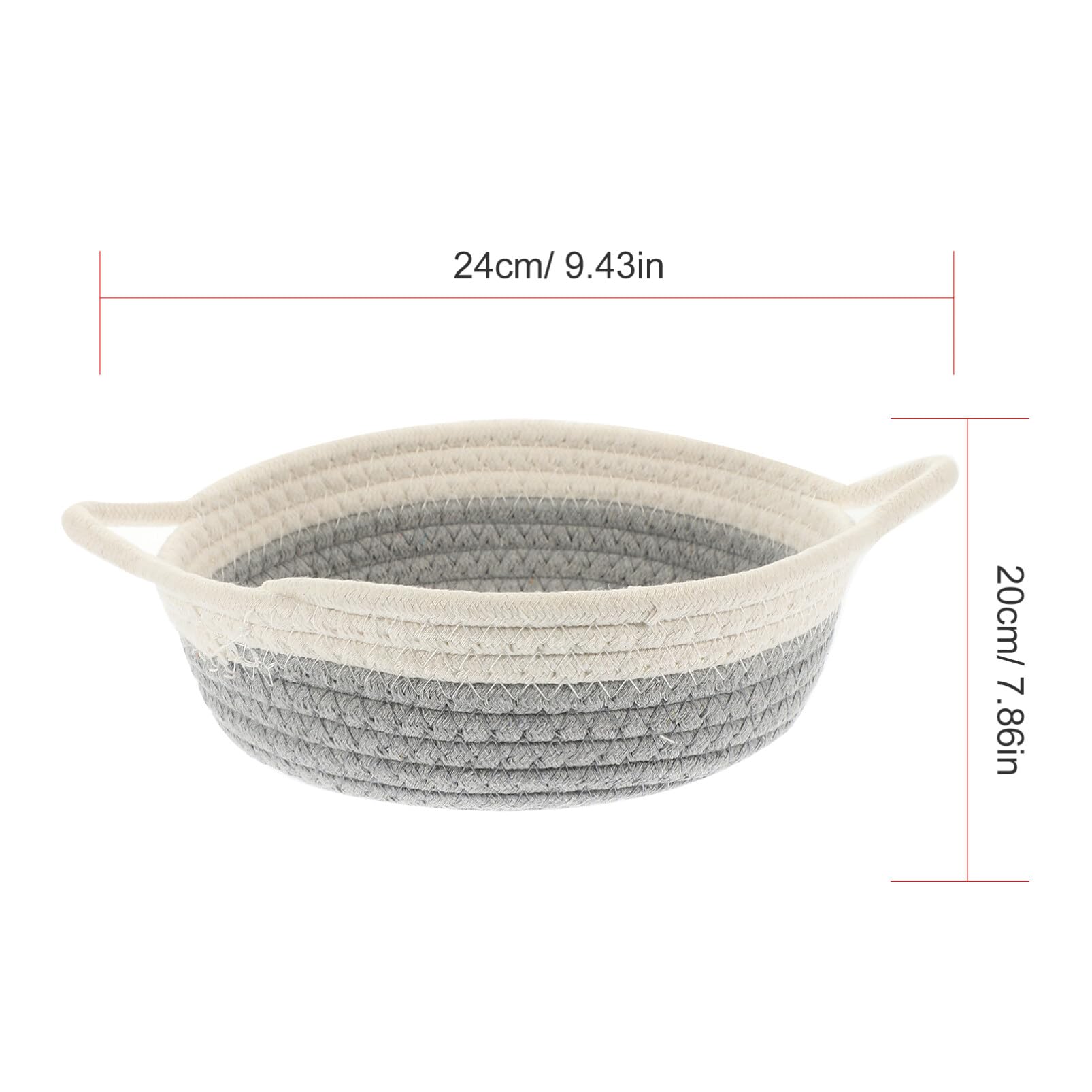 Cabilock Cotton Rope Storage Basket - Foldable Laundry Hamper & Home Organizer for Bedroom, Bathroom, Nursery | Natural Decorative Household Storage Bin for Clothes, Toys, Sundries