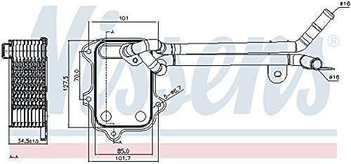 Nissens 90679 Engine Oil Cooler - High Performance Aluminum Oil Cooler for Cars & Trucks - Perfect for Engine Cooling & Protection in Extreme Driving Conditions