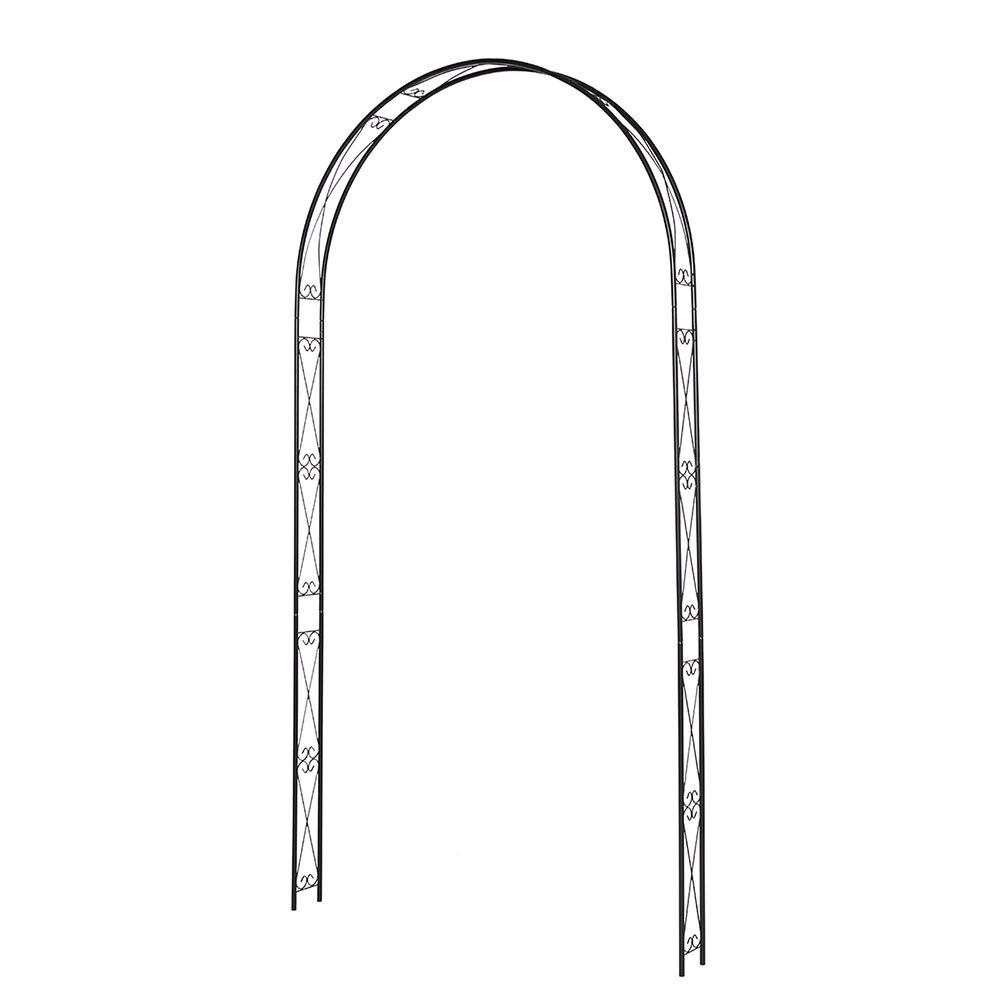 **Metal Garden Arch for Roses & Climbing Plants - Weatherproof Outdoor Arbor (240x115x12cm) - Perfect for Weddings, Patio Decor & Backyard Landscaping**