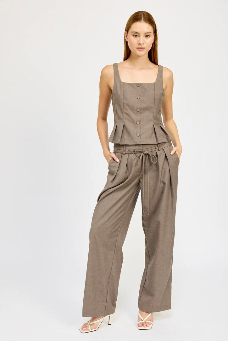 Mirabella Women's High-Waisted Wide Leg Dress Pants for Office & Business Casual - Comfortable Stretch Work Trousers for Professional Women