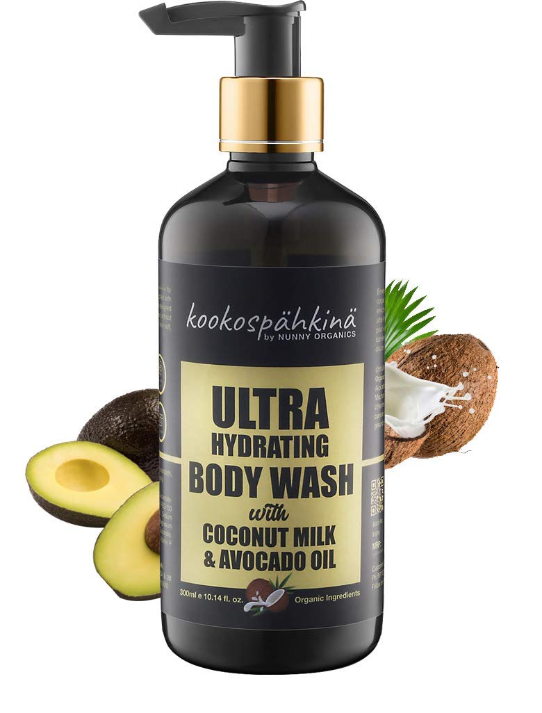 Nourishing Coconut & Avocado Oil Body Wash for Dry to Normal Skin | Paraben-Free Moisturizing Shower Gel | 300ml | Perfect for Daily Hydration & Relaxing Bath Time