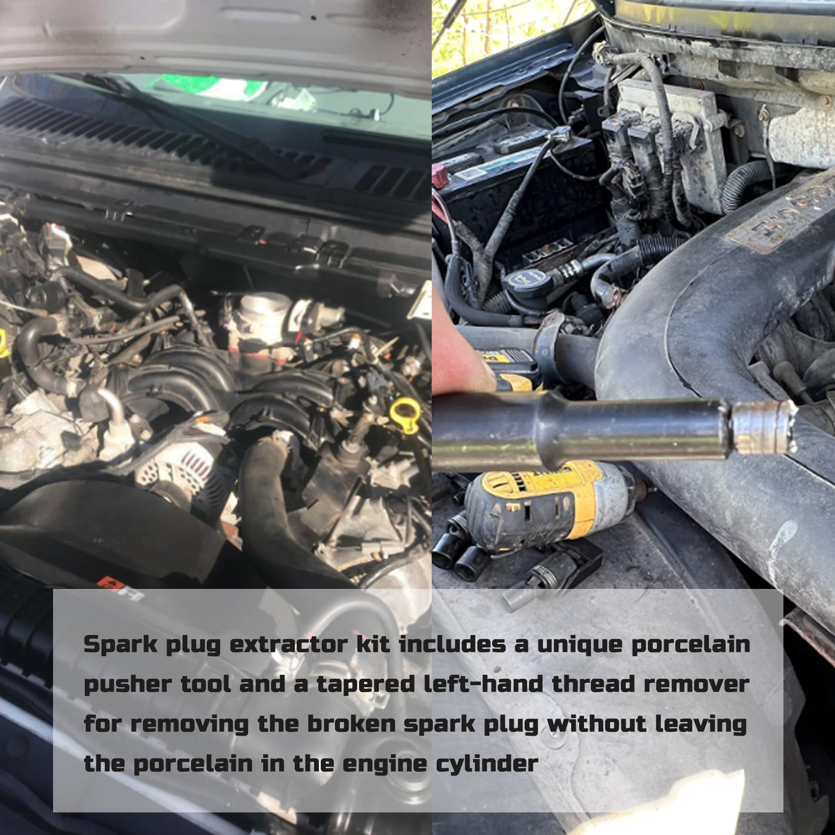 Broken Spark Plug Extractor Removal Tool for Triton 3 Valve 5.4L Engines - Compatible with Ford F150, Expedition & Lincoln Navigator - Easy DIY Auto Repair Solution for Stuck Spark Plugs