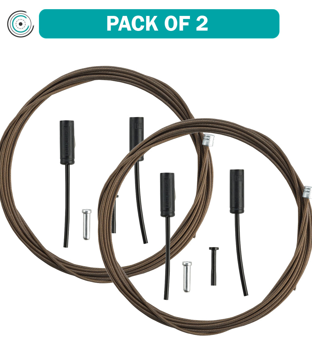 2 Pack Shimano Dura Ace Polymer Coated Stainless Steel 1.2 x 2500mm Derailleur Cables - High Performance Bike Gear Shift Wires for Road & Mountain Bikes - Smooth Shifting for Professional Cycling and Commuting