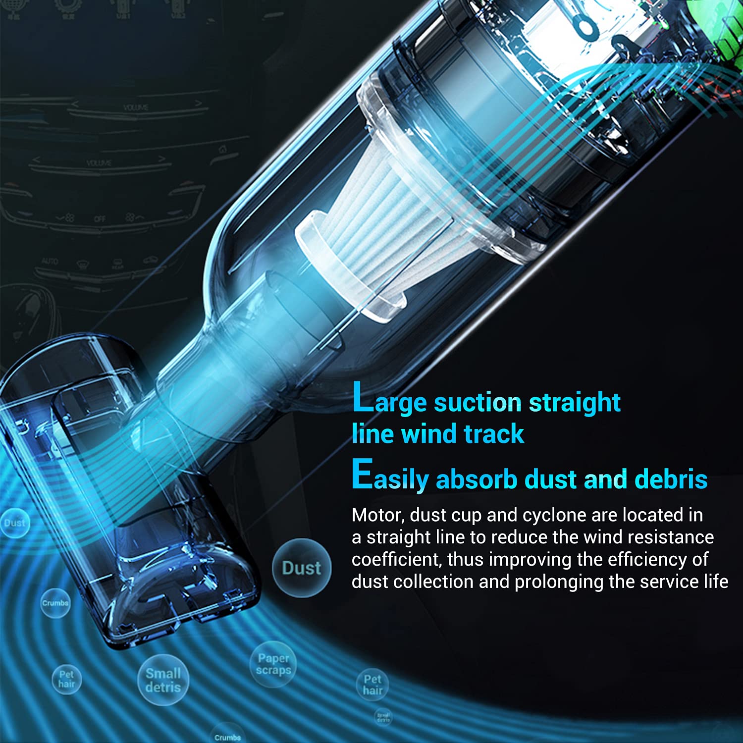 Cordless Handheld Vacuum Cleaner - Mini Rechargeable for Car & Carpet