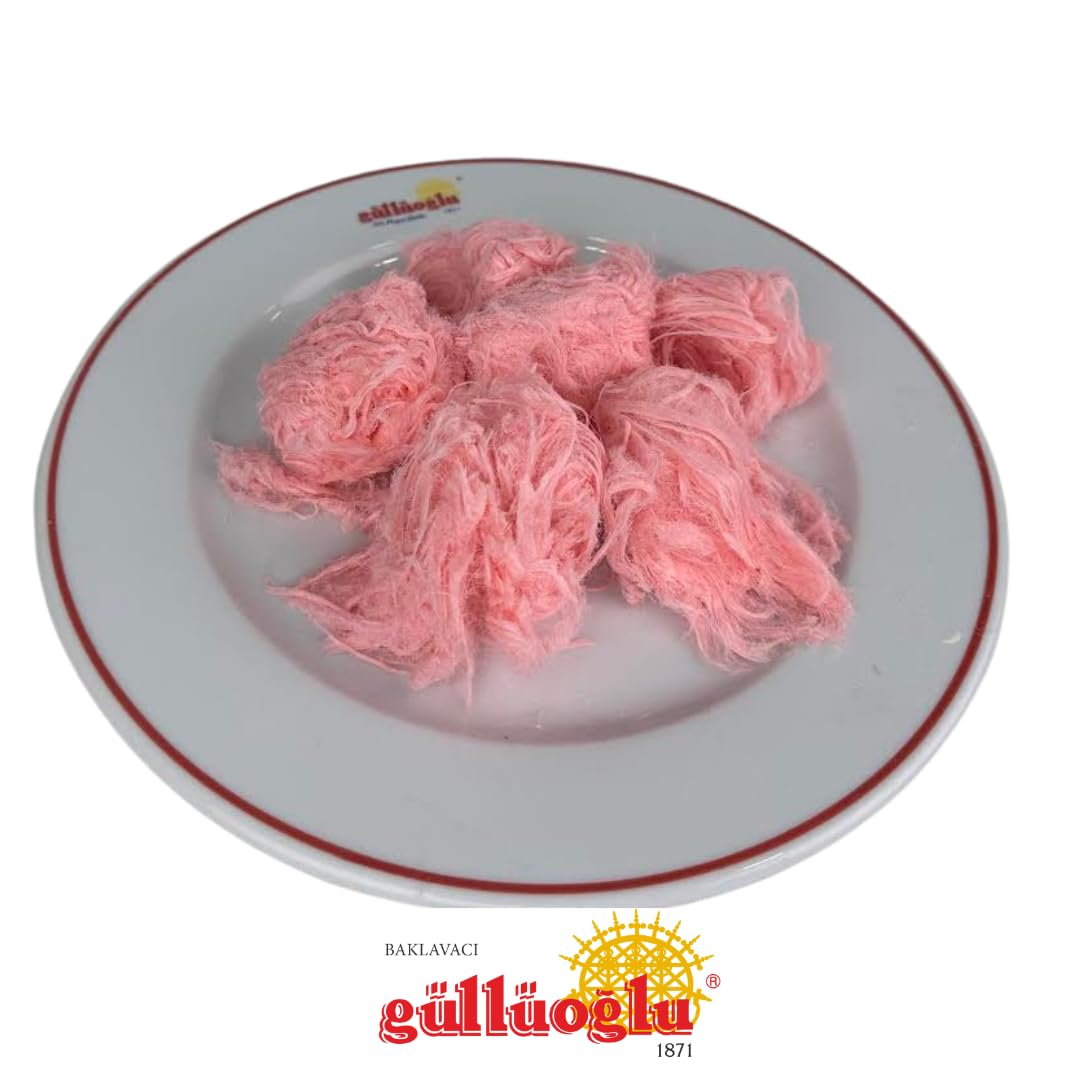 Premium Turkish Cotton Candy - Gulluoglu Pomegranate Pişmaniye (0.55lb) | Authentic Halva Dessert | Perfect for Gifts, Parties & Special Occasions