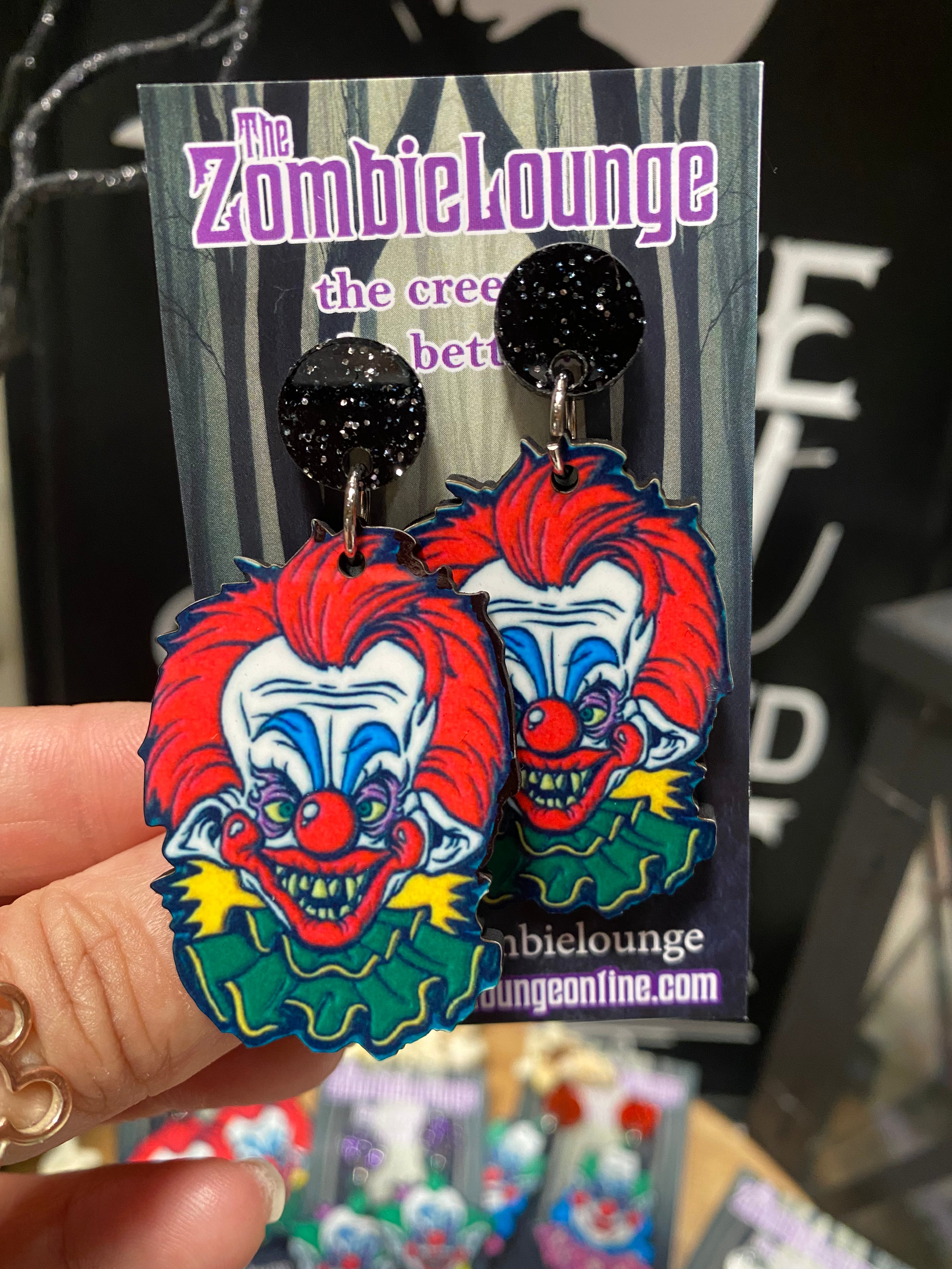 Killing Clowns Earrings - Unique Horror Jewelry for Halloween & Cosplay - Perfect for Costume Parties & Gifts