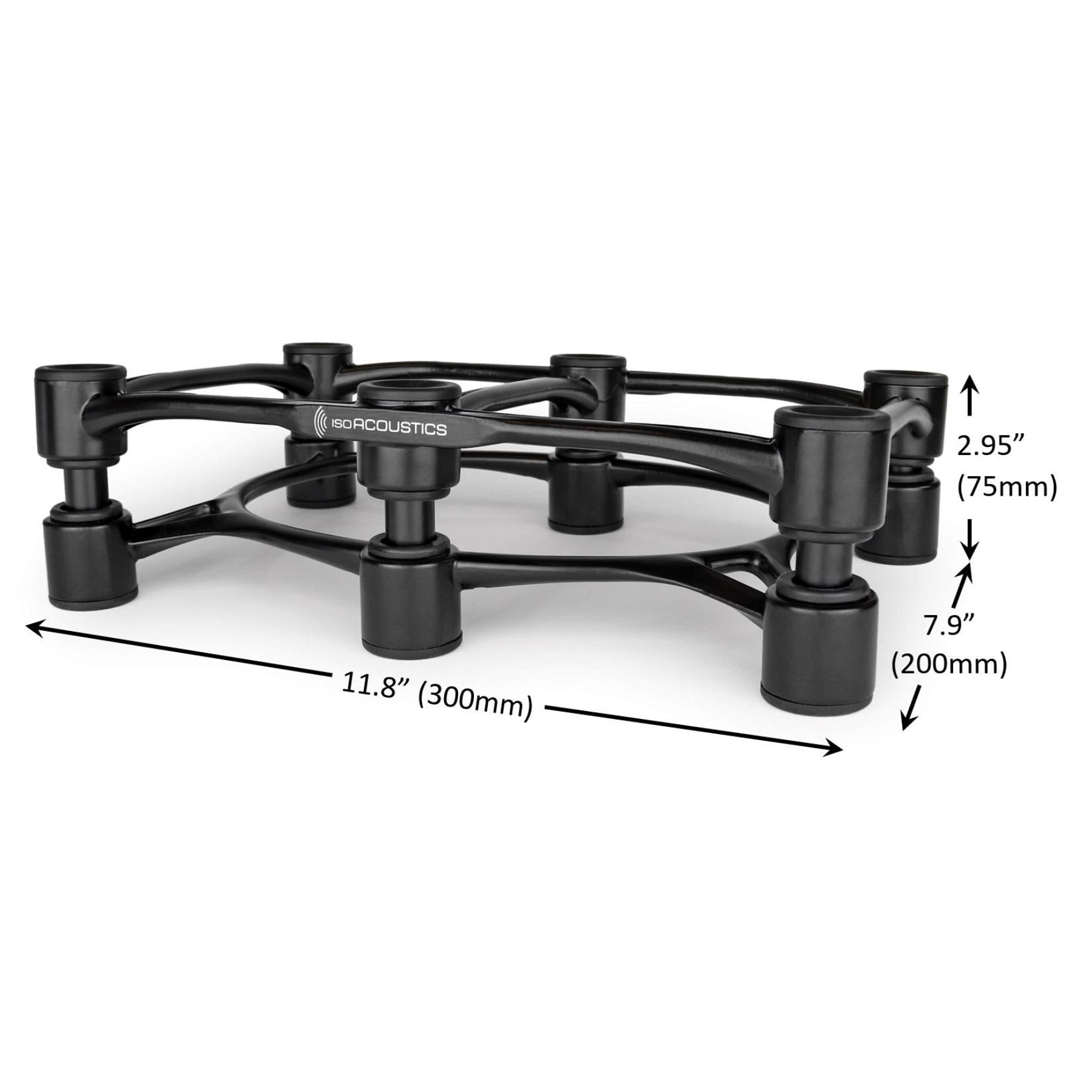 IsoAcoustics Aperta 300 Premium Speaker Isolation Stand - Reduce Vibrations & Improve Audio Clarity for Home Theater & Studio Monitors