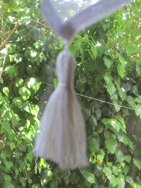Elegant Tatton Sheer French Linen Tassel Curtain with Custom Embroidered Monogram - Perfect for Living Room, Bedroom & Boho Home Decor