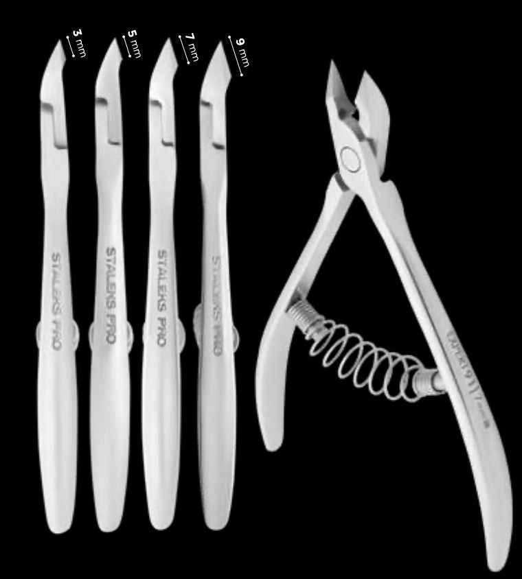 Staleks Professional Cuticle Nippers EXPERT 91 (3mm) - Precision Nail Care Tool for Manicures & Pedicures at Home or Salon