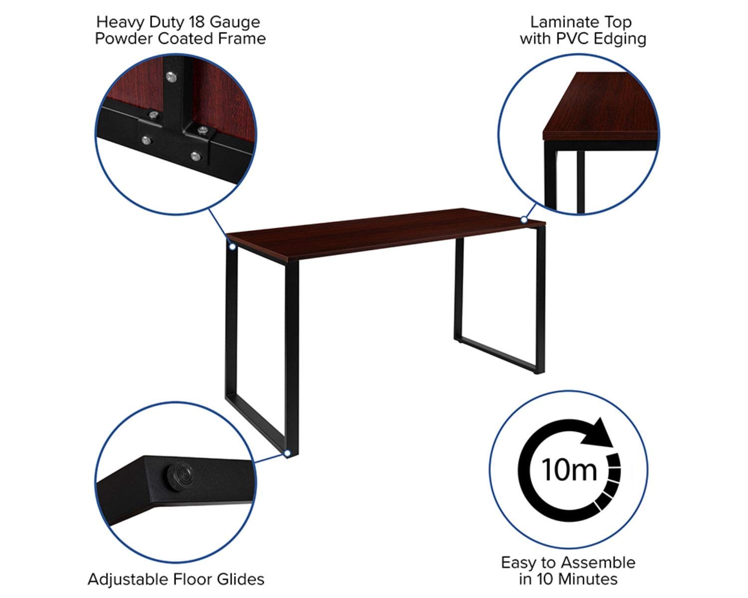 Flash Furniture Modern Commercial Grade Desk - 55