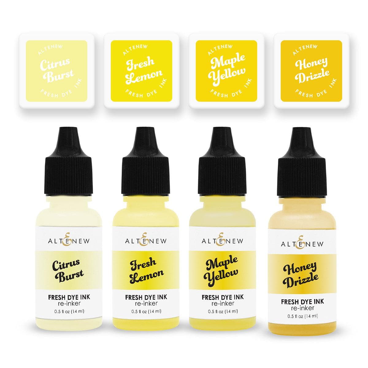 Pocketful of Sunshine Fresh Dye Ink Mini Cube & Reinker Bundle - Vibrant Watercolor Stamps for Card Making, Scrapbooking & DIY Crafts