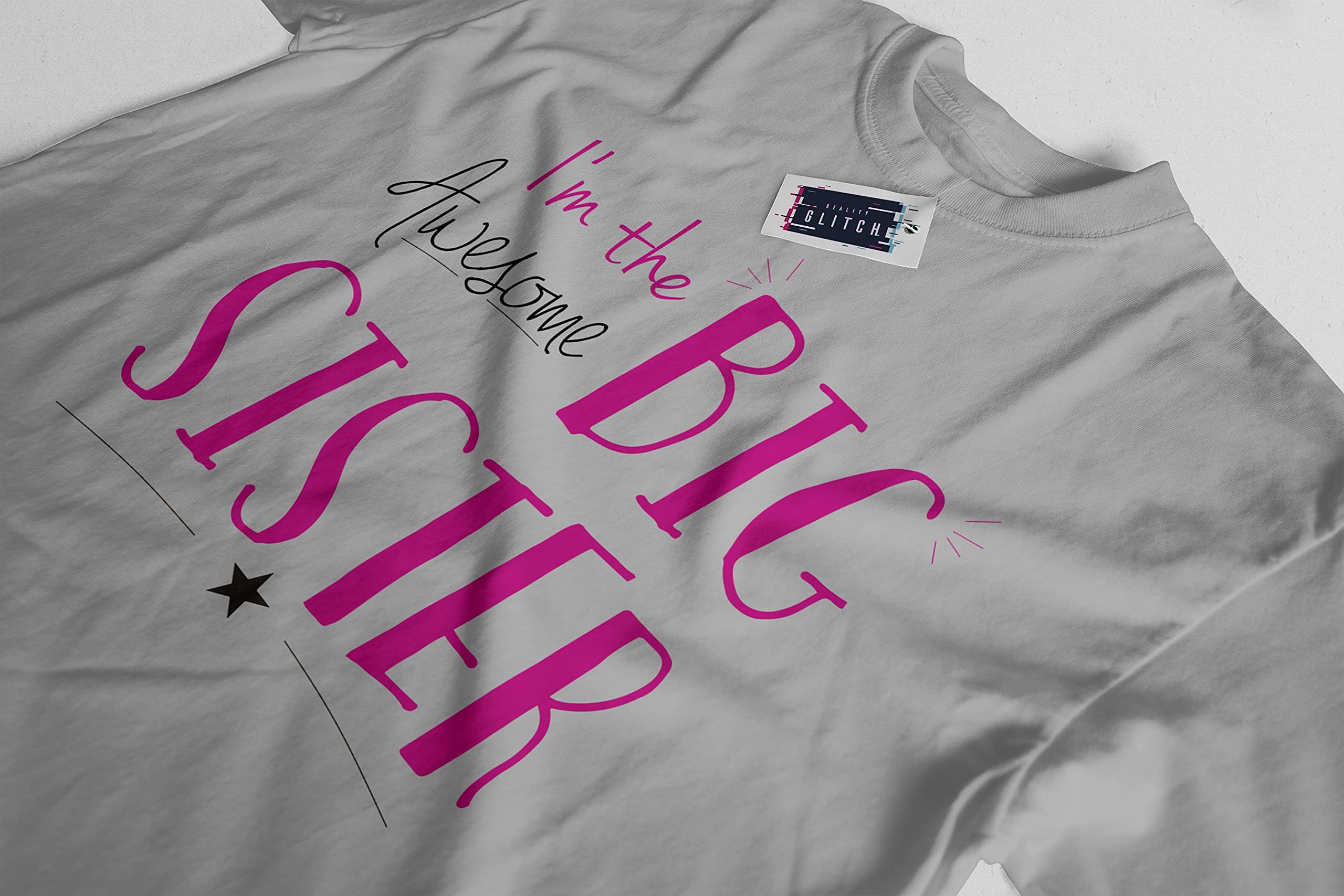 Awesome Big Sister Kids T-Shirt - Cute Graphic Tee for Girls - Funny Sibling Gift - Perfect for Birthdays, Family Photos & Matching Outfits