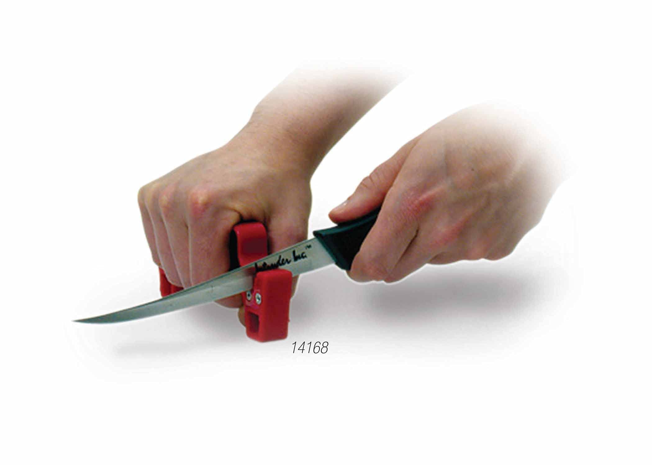 Intruder 14168 QuikSharp Complete Knife Sharpening System - Professional Red Sharpener for Kitchen, Hunting & Outdoor Use