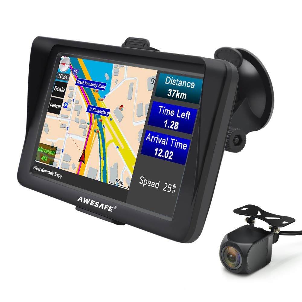 7 Inch Europe52 Car GPS Navigation System - Touch Screen, Bluetooth, Backup Camera - Automatic Maps for Heavy Vehicles & Trucks | Perfect for Long-Distance Trucking & Fleet Management