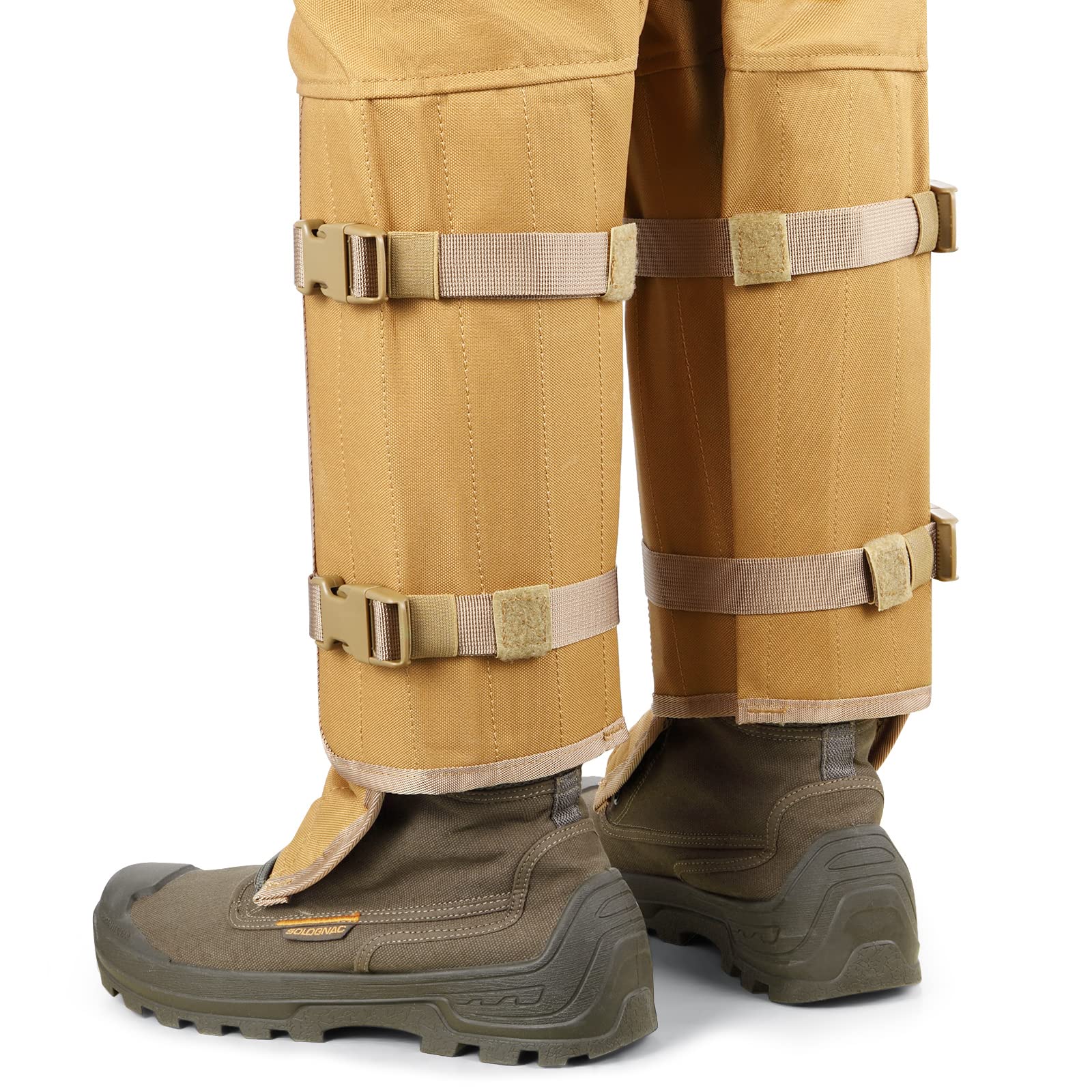 QOGIR Snake Guard Chaps - Full Leg Protection for Hunting & Outdoor Activities | Anti-Snake Bite, Briar & Thorn Proof Gaiters | Ideal for Hiking, Camping & Wilderness Exploration